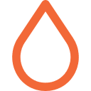 Water Drop Icon Orange